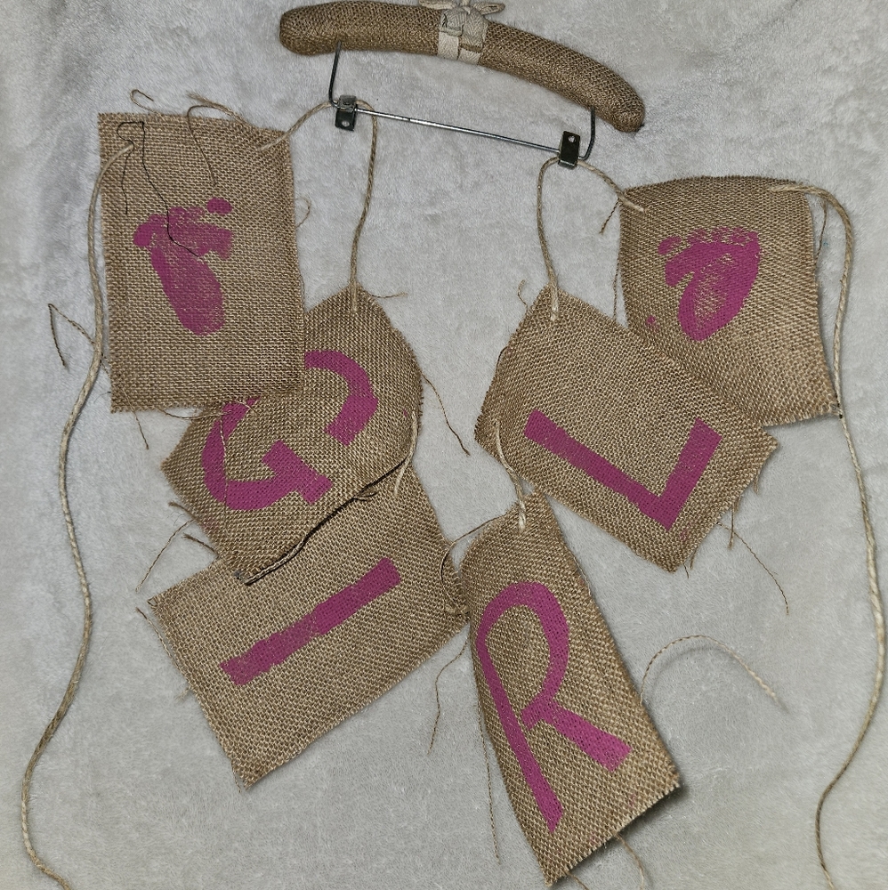 Burlap Girl Banner